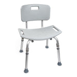 McKesson Bath Bench Without Arms Aluminum Frame Removable Backrest 19-1/4 Inch Seat Width 146-12202KD-1