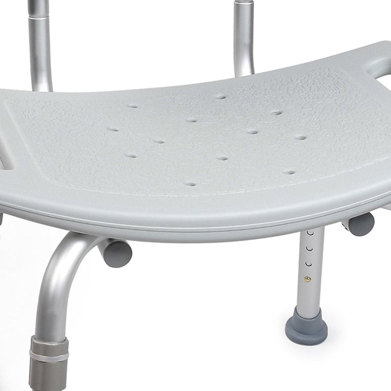 McKesson Bath Bench Without Arms Aluminum Frame Removable Backrest 19-1/4 Inch Seat Width 146-12202KD-1