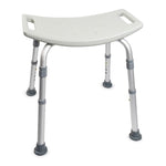 McKesson Bath Bench Without Arms Aluminum Frame Removable Backrest 19-1/4 Inch Seat Width 146-12203KD-1