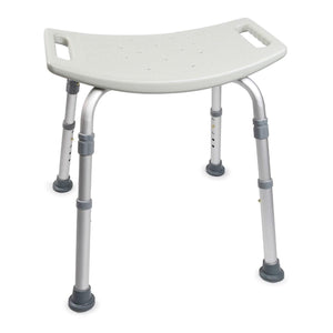 McKesson Bath Bench Without Arms Aluminum Frame Removable Backrest 19-1/4 Inch Seat Width 146-12203KD-1