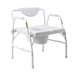 McKesson Commode Chair Drop Arms Steel Frame Padded Backrest 23-1/4 Inch Seat Width 146-11135-1