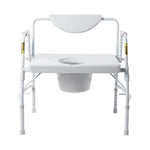 McKesson Commode Chair Drop Arms Steel Frame Padded Backrest 23-1/4 Inch Seat Width 146-11135-1