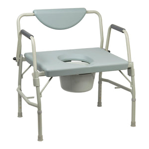 McKesson Commode Chair Drop Arms Steel Frame Padded Backrest 23-1/4 Inch Seat Width 146-11135-1