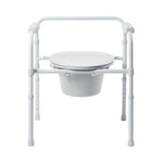 McKesson Commode Chair Fixed Arms Steel Frame Back Bar 13-1/4 Inch Seat Width 146-11148N-4