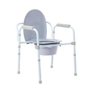 McKesson Commode Chair Fixed Arms Steel Frame Back Bar 13-3/4 Inch Seat Width 146-RTL11158KDR