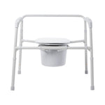 McKesson Commode Chair Fixed Arms Steel Frame Back Bar 13-3/4 Inch Seat Width 146-11117N-1