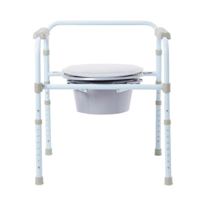 McKesson Commode Chair Fixed Arms Steel Frame Back Bar 13-3/4 Inch Seat Width 146-RTL11158KDR