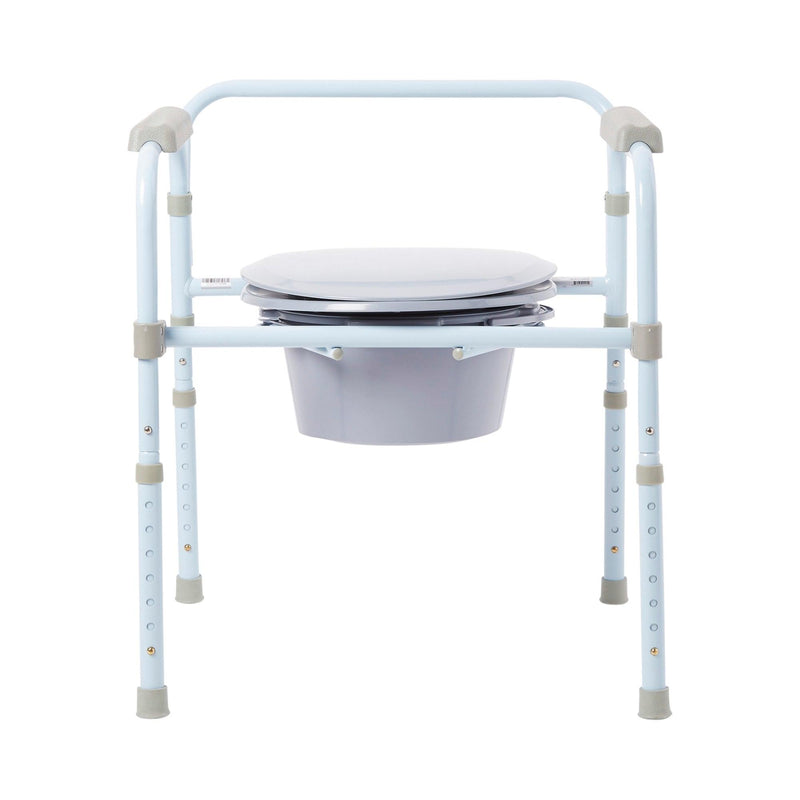 McKesson Commode Chair Fixed Arms Steel Frame Back Bar 13-3/4 Inch Seat Width 146-RTL11158KDR