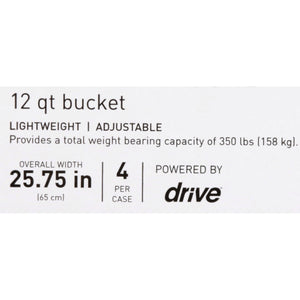 McKesson Commode Chair Fixed Arms Steel Frame Back Bar 13-3/4 Inch Seat Width 146-11105N-4