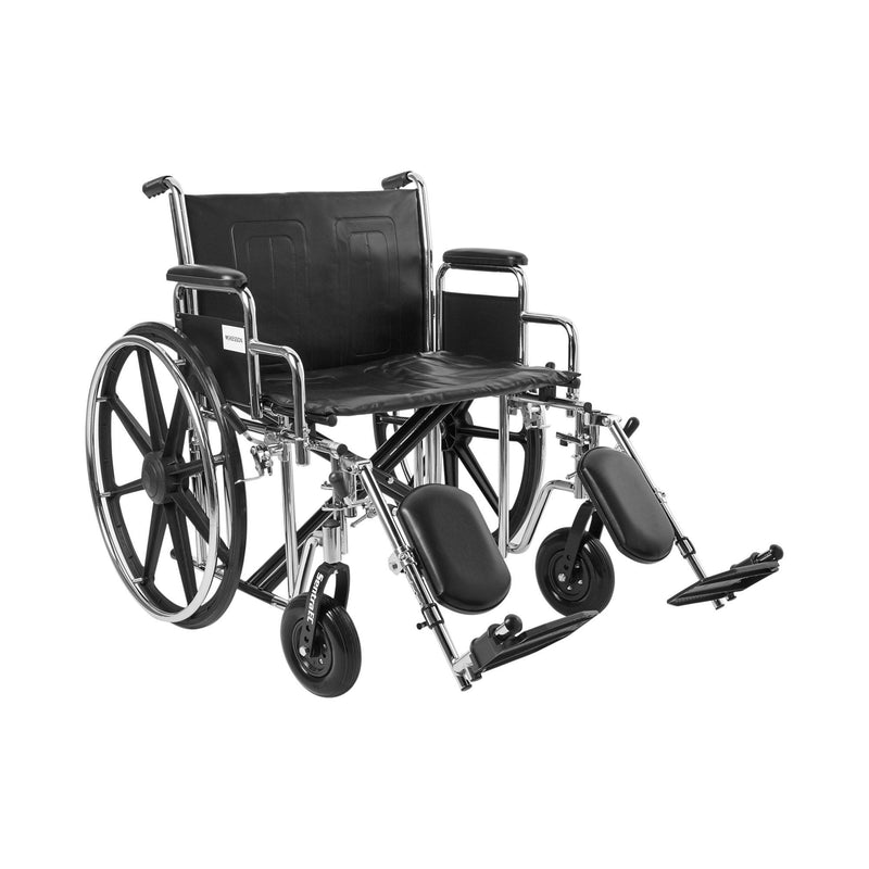 McKesson Dual Axle Desk Length Arm Swing-Away Bariatric Wheelchair 146-STD24ECDDA-ELR