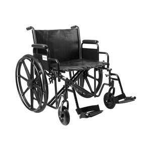 McKesson Dual Axle Desk Length Arm Swing-Away Bariatric Wheelchair 146-STD24ECDDA-SF