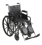 McKesson Dual Axle Desk Length Arm Swing-Away Footrest Black Upholstery Wheelchair 146-SSP220DDA-SF