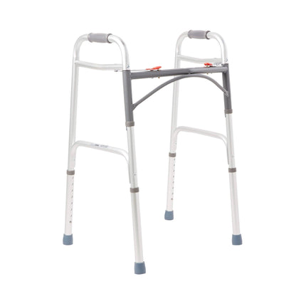 McKesson Folding Walker Adjustable Height Aluminum Frame 350 lbs. Weight Capacity 32 to 39 Inch Height | McKesson | SurgiMac