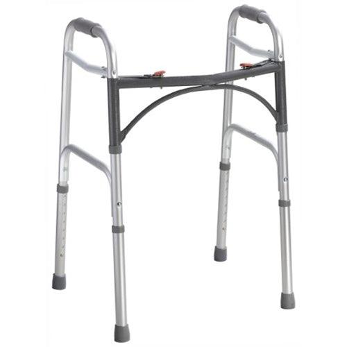 McKesson | McKesson Folding Walker Adjustable Height Aluminum Frame 350 lbs. Weight Capacity 32 to 39 Inch Height | 146-10200-4