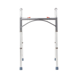 McKesson Folding Walker Adjustable Height Aluminum Frame 350 lbs. Weight Capacity 32 to 39 Inch Height 146-10200-4