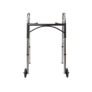 McKesson Folding Walker Adjustable Height Aluminum Frame 350 lbs. Weight Capacity 32 to 39 Inch Height 146-10210-4