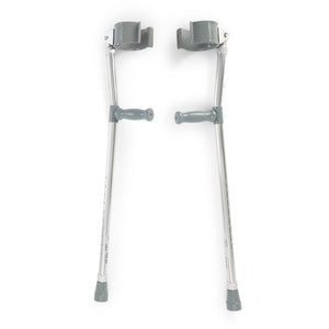 Mckesson Forearm Crutches Adult Steel Frame 300 lbs. Weight Capacity 146-10403-BX