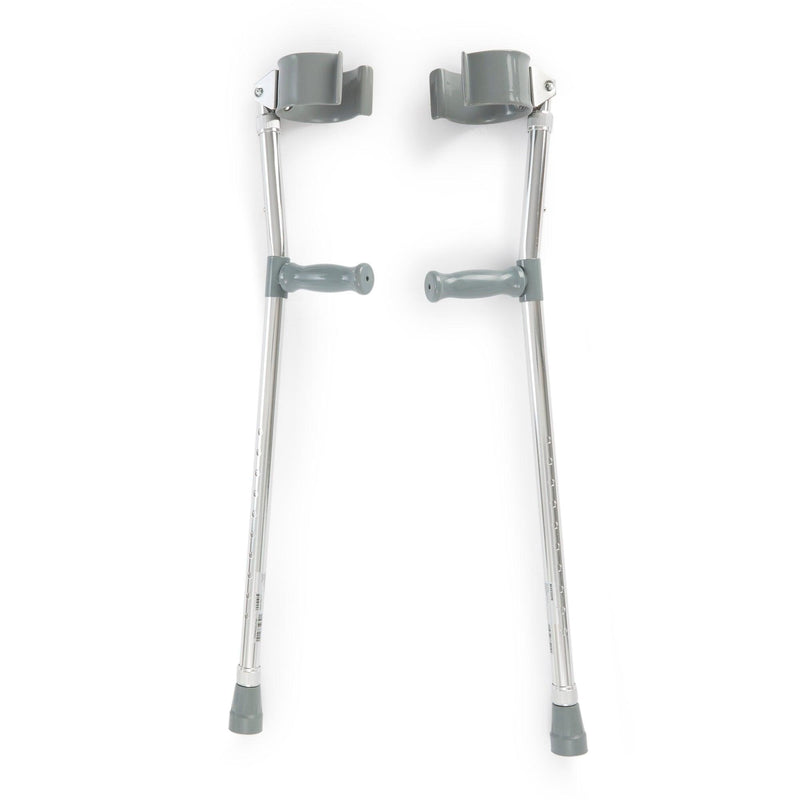 Mckesson Forearm Crutches Adult Steel Frame 300 lbs. Weight Capacity 146-10403-BX