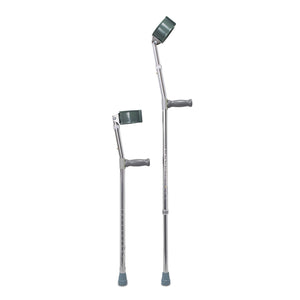 Mckesson Forearm Crutches Adult Steel Frame 300 lbs. Weight Capacity 146-10403-BX
