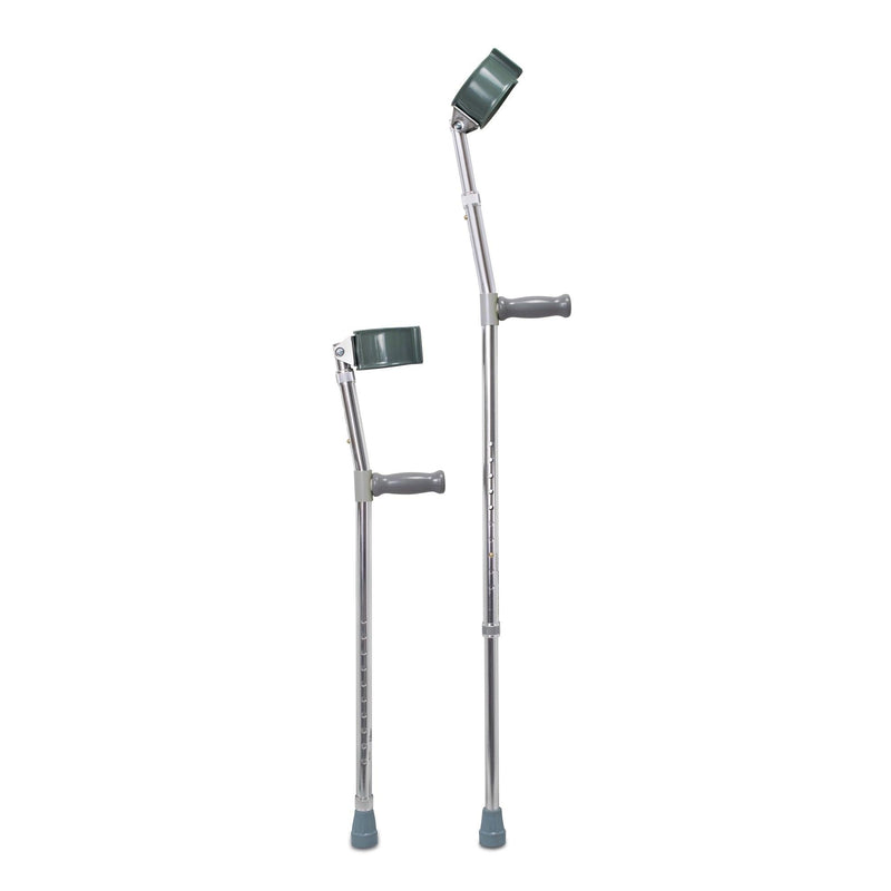 Mckesson Forearm Crutches Adult Steel Frame 300 lbs. Weight Capacity 146-10403-BX