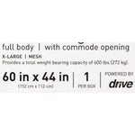 McKesson Full Body Commode Sling 4 or 6 Point Without Head Support X-Large 600 lbs. Weight Capacity 146-13221M