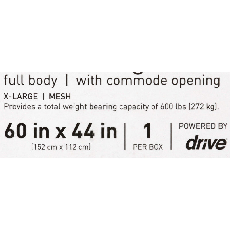 McKesson Full Body Commode Sling 4 or 6 Point Without Head Support X-Large 600 lbs. Weight Capacity 146-13221M