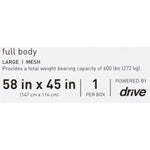 McKesson Full Body Sling 4 or 6 Point Without Head Support Large 600 lbs. Weight Capacity 146-13223M