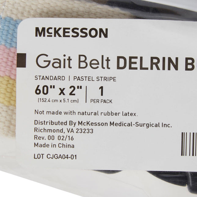 McKesson | McKesson Gait Belt 60 Inch Length Pastel Stripe | 859