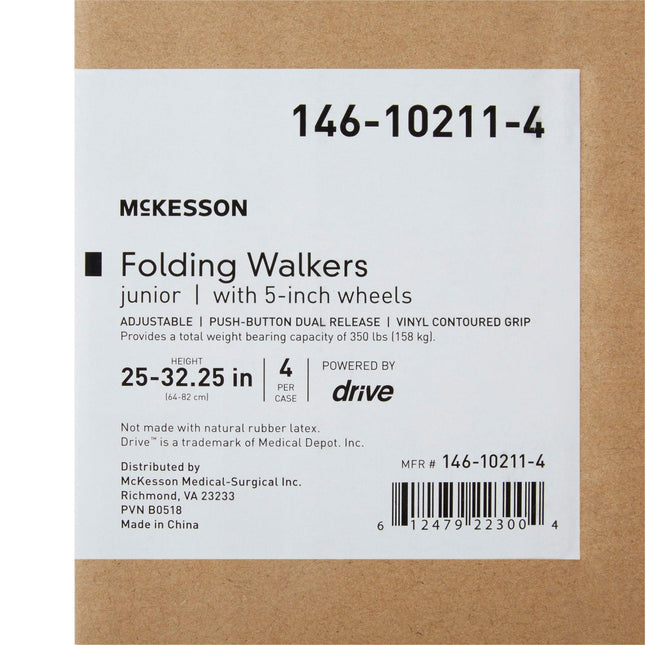 McKesson | McKesson Junior Aluminum Folding Walker | 146-10211-4