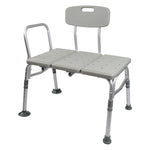 McKesson Knocked Down Bath Transfer Bench Removable Arm Rail 17-1/2 to 22-1/2 Inch Seat Height 400 lbs. Weight Capacity 146-12011KD-2