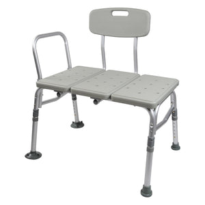 McKesson Knocked Down Bath Transfer Bench Removable Arm Rail 17-1/2 to 22-1/2 Inch Seat Height 400 lbs. Weight Capacity 146-12011KD-2