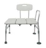 McKesson Knocked Down Bath Transfer Bench Removable Arm Rail 17-1/2 to 22-1/2 Inch Seat Height 400 lbs. Weight Capacity 146-RTL12031KDR