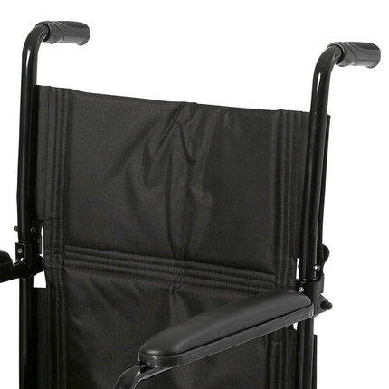 McKesson Lightweight Black Aluminum Transport Chair