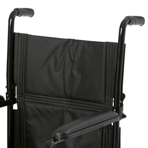 McKesson Lightweight Black Aluminum Transport Chair 146-ATC19-BK