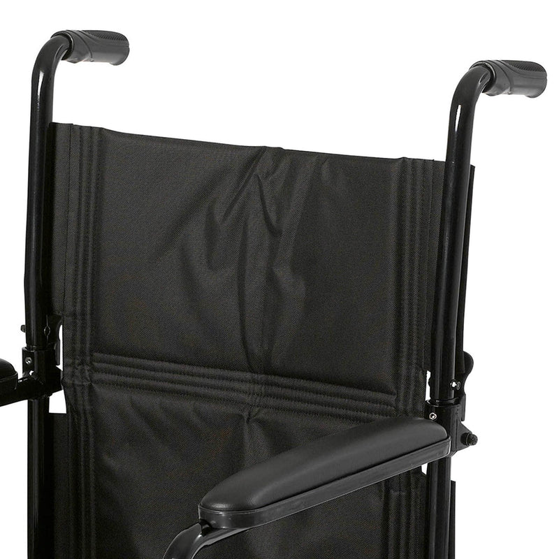 McKesson Lightweight Black Aluminum Transport Chair 146-ATC19-BK