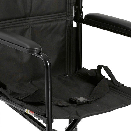 McKesson Lightweight Black Aluminum Transport Chair