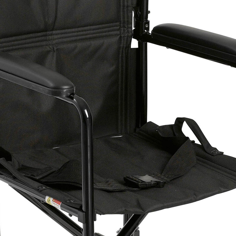 McKesson Lightweight Black Aluminum Transport Chair 146-ATC19-BK