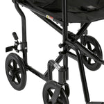 McKesson Lightweight Black Aluminum Transport Chair 146-ATC19-BK