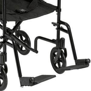 McKesson Lightweight Black Aluminum Transport Chair 146-ATC19-BK