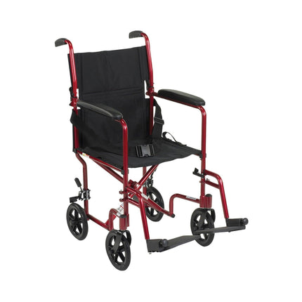 McKesson Lightweight Red Aluminum Transport Chair | McKesson | SurgiMac
