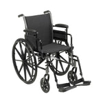 McKesson Lightweight Wheelchair Dual Axle Desk Length Arm Elevating Legrest Black Upholstery 20 Inch Seat Width Adult 300 lbs. Weight Capacity 146-K320ADDA-ELR