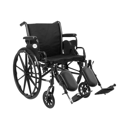 McKesson Lightweight Wheelchair Dual Axle Desk Length Arm Swing-Away Black Upholstery 20 Inch Seat Width Adult 300 lbs. Weight Capacity | 146-K316DDA-ELR | | 4 wheels, Ambulatory Equipment, Durable Medical Equipment, Hospital, Mobility, Standard Wheelchai