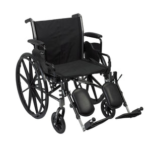 McKesson Lightweight Wheelchair Dual Axle Desk Length Arm Swing-Away Black Upholstery 20 Inch Seat Width Adult 300 lbs. Weight Capacity 146-K316DDA-ELR-1