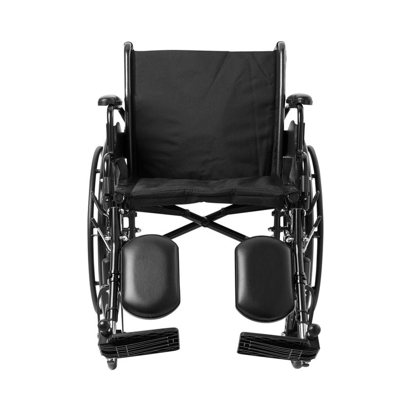 McKesson Lightweight Wheelchair Dual Axle Desk Length Arm Swing-Away Black Upholstery 20 Inch Seat Width Adult 300 lbs. Weight Capacity 146-K316DDA-ELR-1