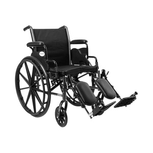 McKesson Lightweight Wheelchair Dual Axle Desk Length Arm Swing-Away Black Upholstery 20 Inch Seat Width Adult 300 lbs. Weight Capacity 146-K318DDA-ELR-1