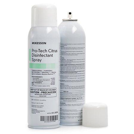 McKesson | McKesson Pro-Tech Surface Disinfectant Spray - Alcohol-Based, Citrus Scent, Non-Sterile - Aerosol Can, 16 oz | 53-28594