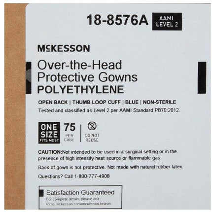 McKesson Protective Procedure Gown One Size Fits NonSterile AAMI Level 2 Disposable | McKesson | SurgiMac