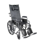 McKesson Reclining Wheelchair Desk Length Arm Swing-Away Elevating Legrest Black Upholstery 18 Inch Seat Width Adult 300 lbs. Weight Capacity 146-SSP18RBDDA