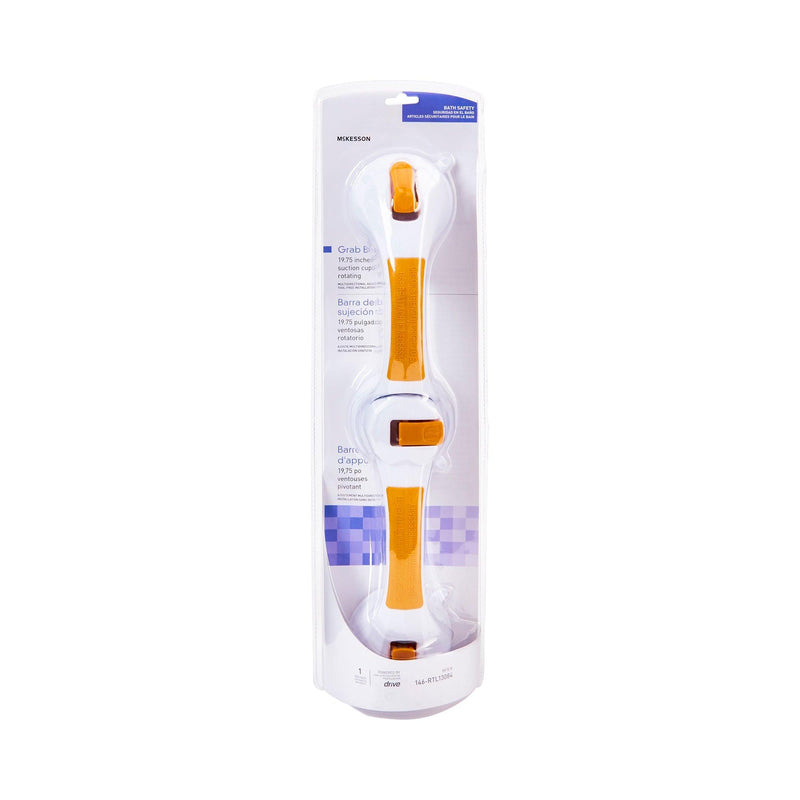 McKesson Rotating Suction-Cup Grab Bar White / Yellow Plastic 146-RTL13084