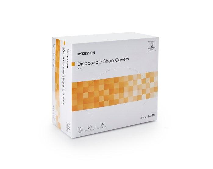 McKesson Shoe Cover High Nonskid Sole Blue NonSterile 16-3510-BX50